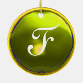 DRAGO Yellow Topaz Monogram Keramisch Ornament (Achterkant)