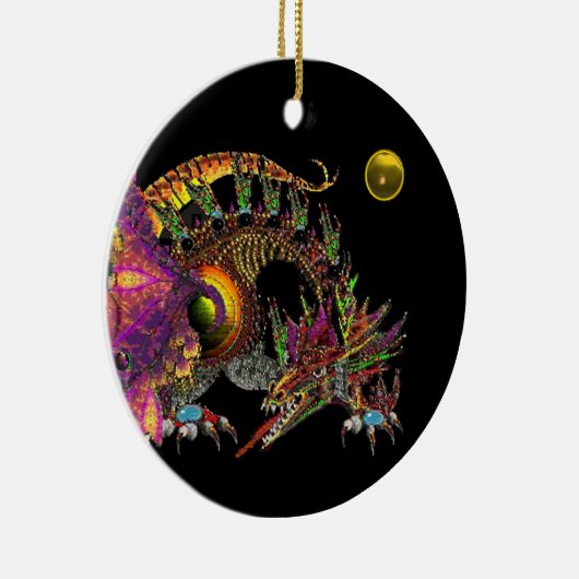 DRAGO Yellow Topaz Monogram Keramisch Ornament (Rechts)