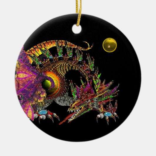 DRAGO Yellow Topaz Monogram Keramisch Ornament (Voorkant)