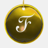 DRAGO Yellow Topaz Monogram Keramisch Ornament (Achterkant)