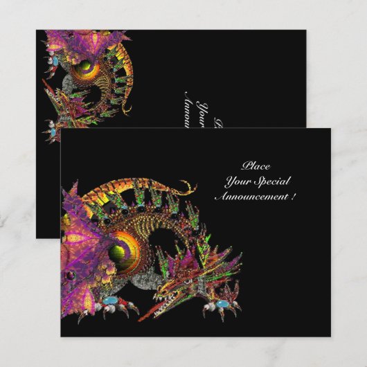 DRAGO, zwart paars geel Aankondiging (Voorkant / Achterkant)