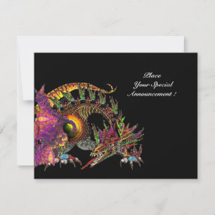 DRAGO, zwart paars geel Aankondiging