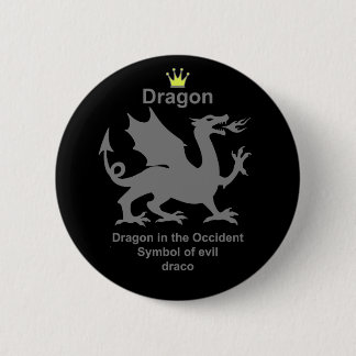dragon　龍　竜 ronde button 5,7 cm