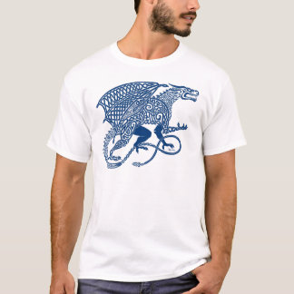 Dragon 1 Knotwork Blue.jpg T-shirt