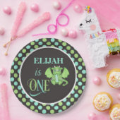 Dragon 1e Verjaardag Borden gepersonaliseerd Papieren Bordje (Feest)