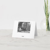 Dragon 1e verjaardag gevouwen dank u kaart (Achterkant)