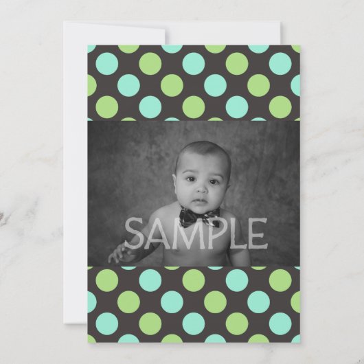 Dragon 1e verjaardag uitnodiging w / optionele fot (Achterkant)