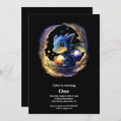 Dragon 1st Birthday Kaart (Voorkant / Achterkant)