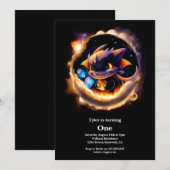 Dragon 1st Birthday Kaart (Voorkant / Achterkant)