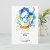 Dragon 1st Birthday Kaart (Staand voorkant)