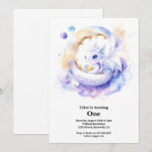 Dragon 1st Birthday Kaart (Voorkant / Achterkant)