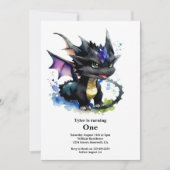 Dragon 1st Birthday Kaart (Voorkant)