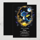 Dragon 1st Birthday Kaart (Voorkant / Achterkant)