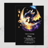 Dragon 1st Birthday Kaart (Voorkant / Achterkant)