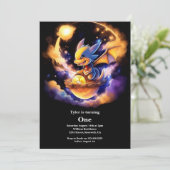 Dragon 1st Birthday Kaart (Staand voorkant)