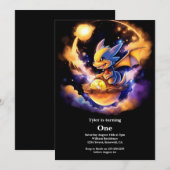 Dragon 1st Birthday Kaart (Voorkant / Achterkant)