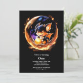 Dragon 1st Birthday Kaart (Staand voorkant)