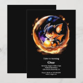 Dragon 1st Birthday Kaart (Voorkant / Achterkant)