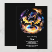 Dragon 1st Birthday Kaart (Voorkant / Achterkant)