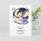 Dragon 1st Birthday Kaart (Staand voorkant)