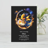 Dragon 1st Birthday Kaart (Staand voorkant)