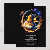 Dragon 1st Birthday Kaart (Voorkant / Achterkant)