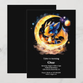 Dragon 1st Birthday Kaart (Voorkant / Achterkant)