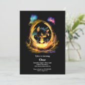 Dragon 1st Birthday Kaart (Staand voorkant)