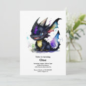 Dragon 1st Birthday Kaart (Staand voorkant)