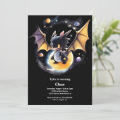 Dragon 1st Birthday Kaart (Staand voorkant)