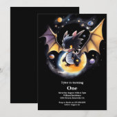 Dragon 1st Birthday Kaart (Voorkant / Achterkant)