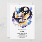 Dragon 1st Birthday Kaart (Voorkant)