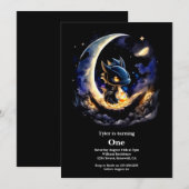 Dragon 1st Birthday Kaart (Voorkant / Achterkant)