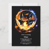 Dragon 1st Birthday Kaart (Voorkant)