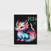 Dragon 2024 Year Of The Dragon Happy Lunar New Yea Kaart (Voorkant)