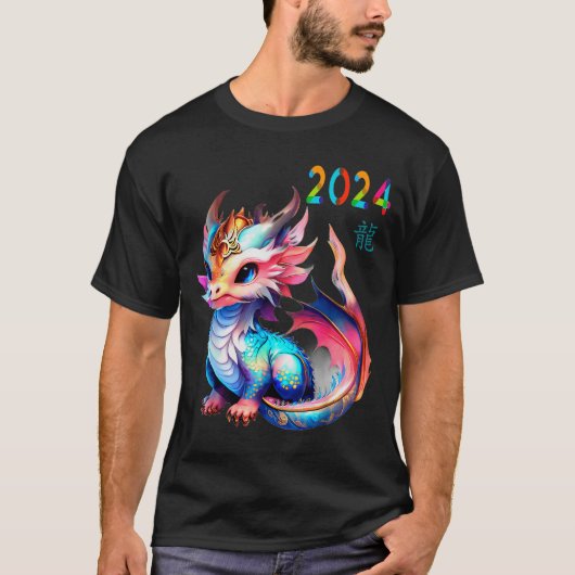 Dragon 2024 Year Of The Dragon Happy Lunar New Yea T-shirt (Voorkant)