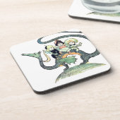Dragon 3 Dappere Babes Bier Onderzetter (Linkerzijde)