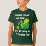 Dragon 4th Boy's Kids Birthday Party T-shirt<br><div class="desc">© Bendel Creative Design LLC</div>