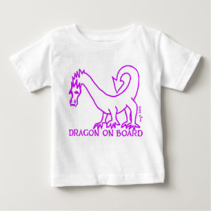 DRAGON AAN BOORD! baby t-shirt MAGENTA 2