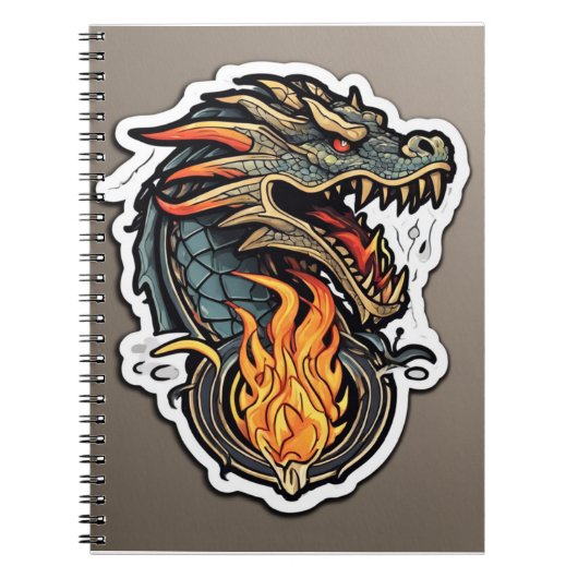 Dragon Ademend Vuur Notitieboek (Voorkant)
