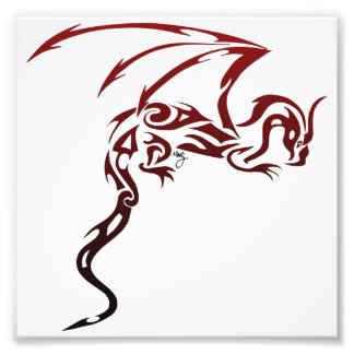 Dragon afdrukken foto afdruk