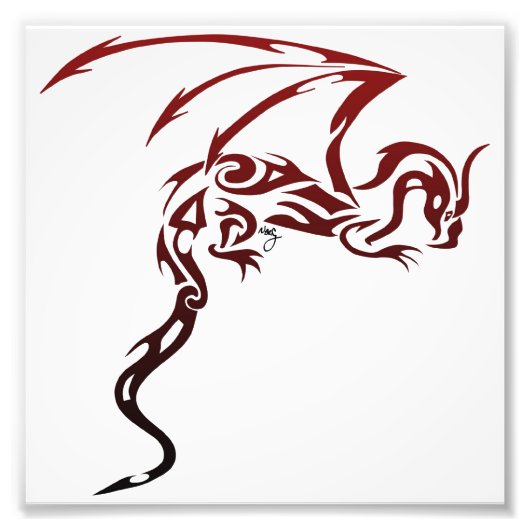 Dragon afdrukken foto afdruk (Voorkant)