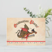 Dragon Afstuderen Celebration Kaart (Staand voorkant)