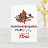 Dragon Afstuderen gefeliciteerd Kaart (Gele Bloem)