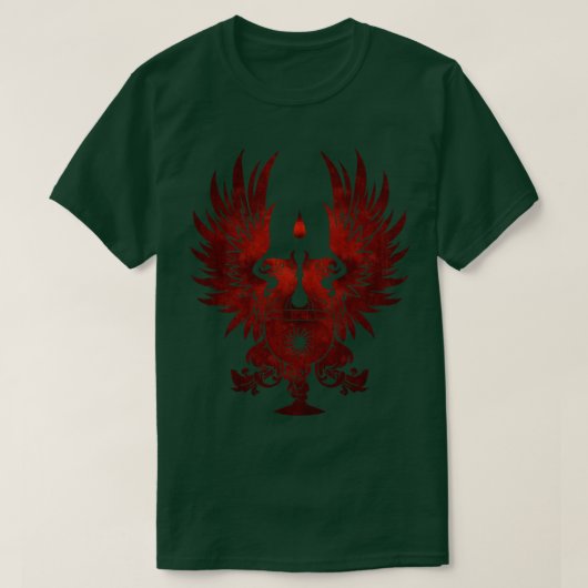Dragon Age Grijs Warden Rood Wit BG T-shirt (Design voorkant)