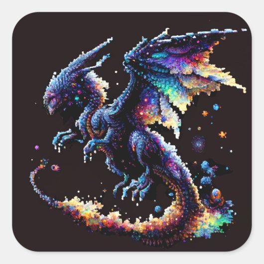 Dragon Air Elemental Square Sticker (Voorkant)