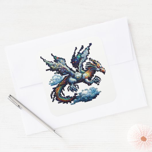 Dragon Air Elemental Square Sticker (Envelop)