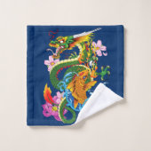 Dragon an Koi Bad Handdoek (Wasdoekje)