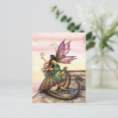 Dragon and Fairy Art Briefkaart beroemd gemaakt do (Staand voorkant)