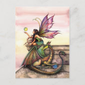 Dragon and Fairy Art Briefkaart beroemd gemaakt do (Voorkant)